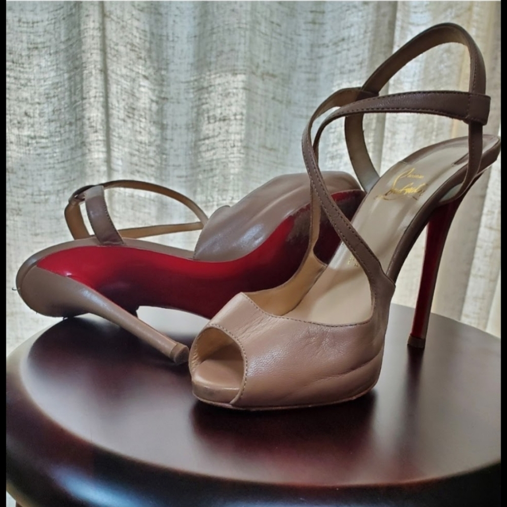 Christian Louboutin Brown Red Heels